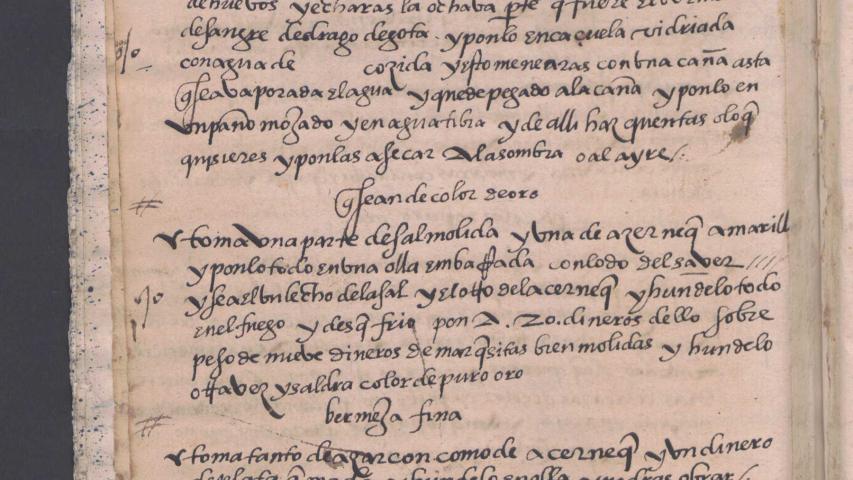 Para hazer color de oro de huevos. RB II/657, f. 76v